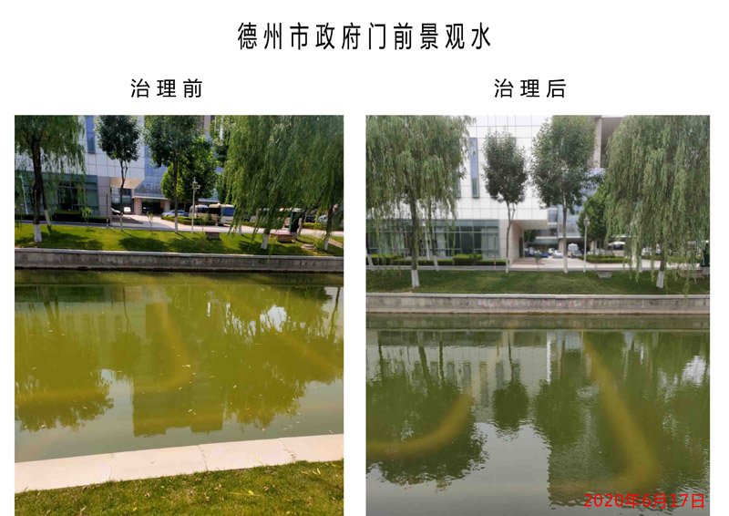 治理前和治理后的对比水质有明显的改善